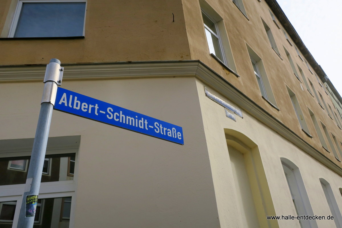 Die Albert-Schmidt-Straße in Halle (Saale).