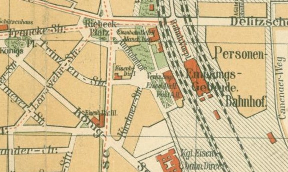 Stadtplan von 1901 aus Adressbuch der Stadt Halle. ULB