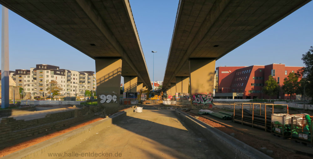 Der Glauchaer Platz war 2021 eine Baustelle.