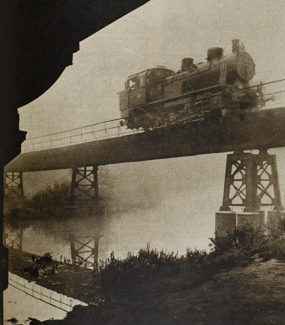 Die Saalebrücke der Halle-Hettstedter-Eisenbahn.