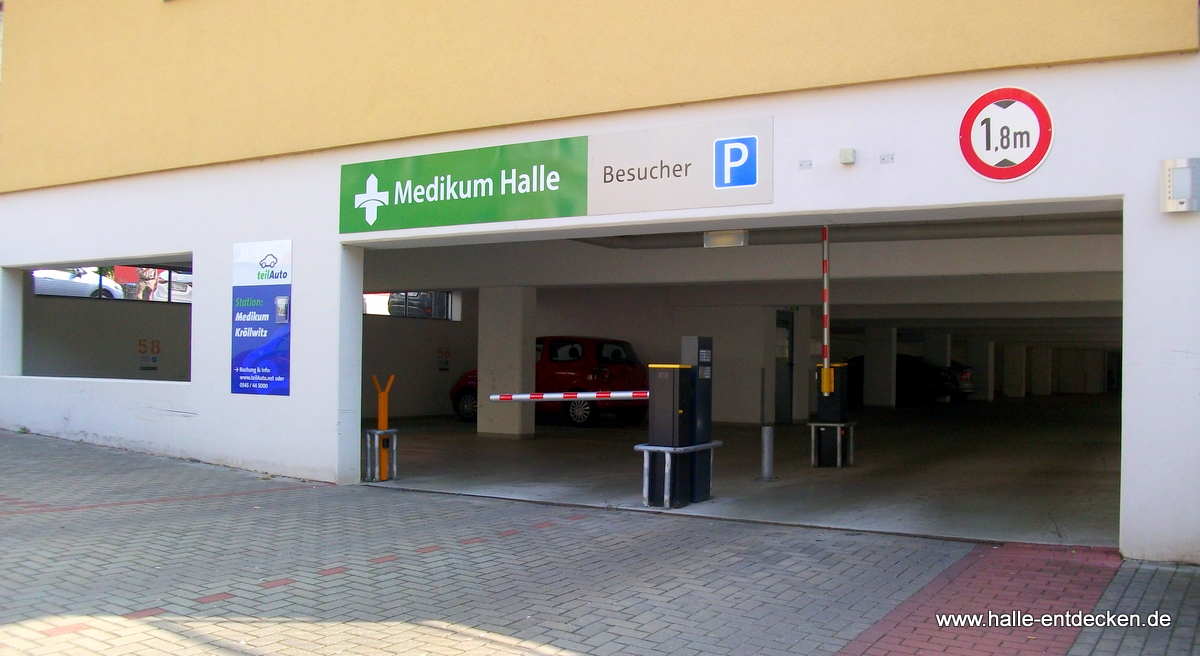 Tiefgararge Medikum Halle in Kröllwitz